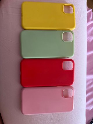 Cover iPhone 11 (Giallo, Verde, Rosso, Rosa)