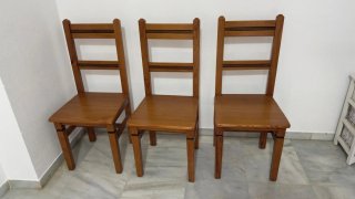 Pack 3 Sillas de Madera