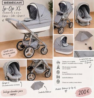 Bébécar Ip-Op XL Carrito 3 en 1