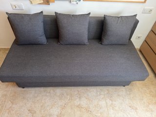 Sofá Cama Gris Tela