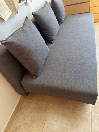 Sofá Cama Gris Tela