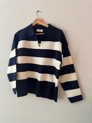 Jersey rayas azul y blanco talla única