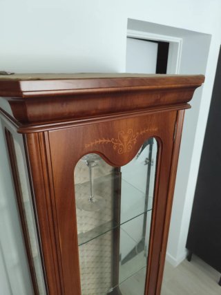 Mueble auxiliar madera y cristal