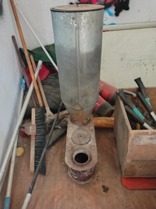 Estufa de pellets metálica