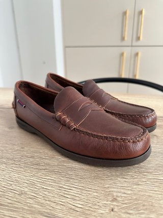 Mocasines Sebago Dan Waxy Cuero Piel Talla 40