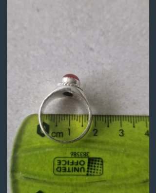 Anillo Plata con Piedra Naranja