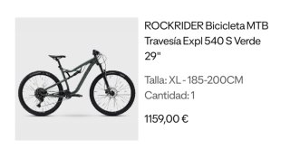 Bicicleta Rockrider Travesía Expl 540S talla XL