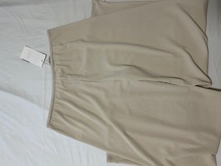 Pantalón Palazzo Zara Ancho Talla L Beige crudo