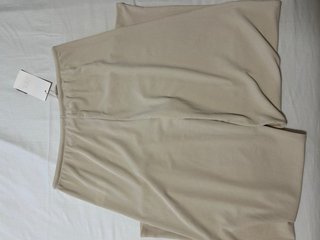 Pantalón Palazzo Zara Ancho Talla L Beige crudo