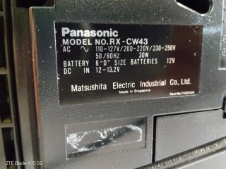Radio Cassette Panasonic RX-CW43.
