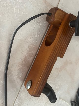 Lámpara de madera articulada vintage