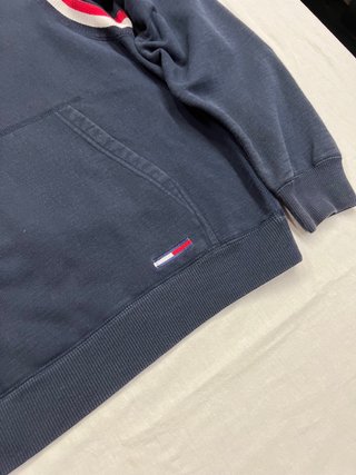 Felpa Vintage Tommy Jeans Spell Out Hoodie Tg L