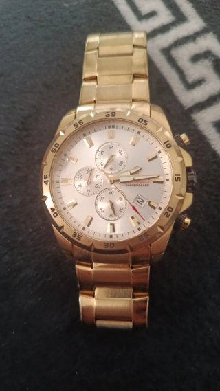Reloj Festina Chronograph Dorado y Blanco