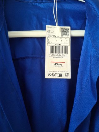 Vestido Mango fiesta azul talla L