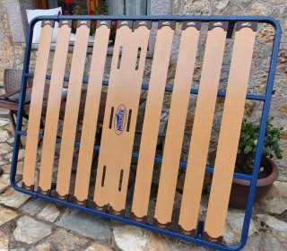 Somier Movellex Metal y Madera Azul