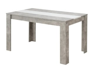 Mesa de comedor gris y blanca