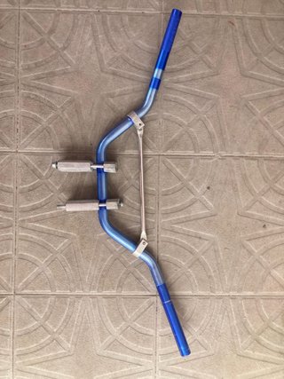 Manillar Pit Bike Azul/Plata