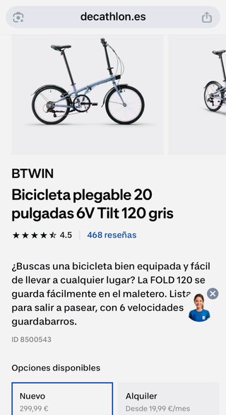 Bicicleta Oxylane – Decathlon (azul metálico)