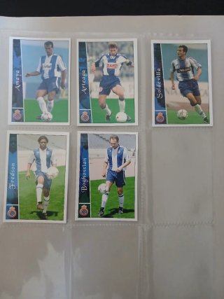 Cartas Fútbol Liga 2003 Paks de 3 equipos
