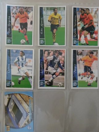 Cartas Fútbol Liga 2003 Paks de 3 equipos