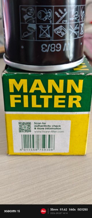 Filtro de Aceite Mann Filter W 68/3