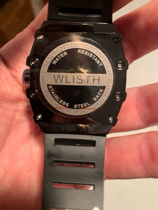 Reloj Deportivo Hombre Negro y Plateado