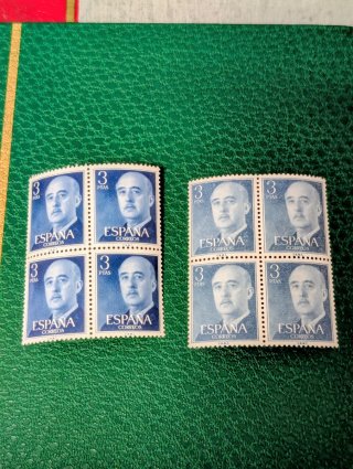 2 bloques 4 sellos Franco variedad color mnh**