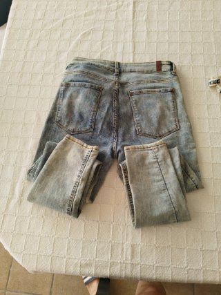 Pantalones vaqueros pitillo Pull&Bear azul Talla X