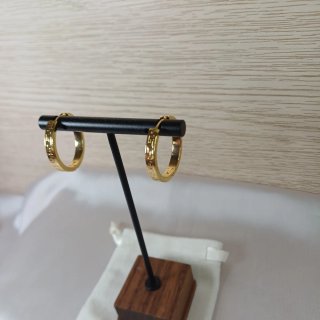 Pendientes Aro Greca Chapado Oro 18k