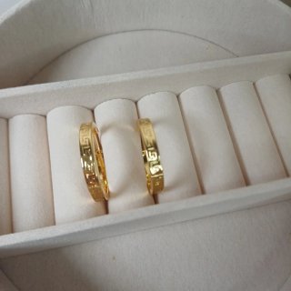 Pendientes Aro Greca Chapado Oro 18k