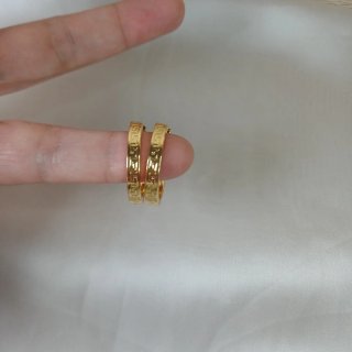 Pendientes Aro Greca Chapado Oro 18k