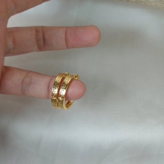 Pendientes Aro Greca Chapado Oro 18k