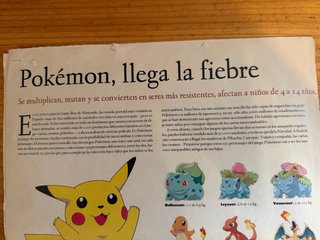Pokémon 1999 EL MUNDO Magazine – 1ª Generación
