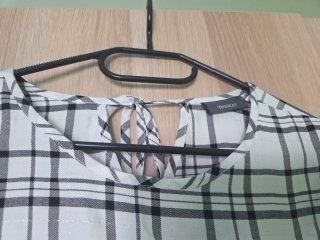 Blusa C&A Cuadros Manga Larga