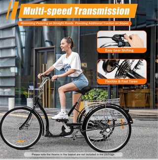 Triciclo para transporte  7 velocidades nuevo