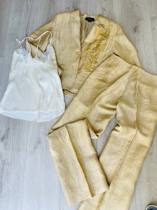 Completo Lino Diana Gallesi Oro
