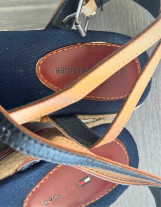 Sandalias Cuña Tommy Hilfiger Beige y Azul