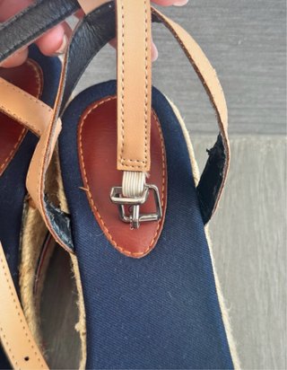Sandalias Cuña Tommy Hilfiger Beige y Azul