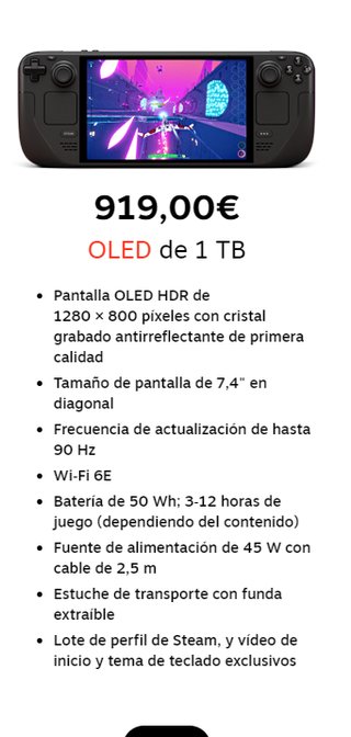 Steam Deck OLED 1TB Nueva y Precintada