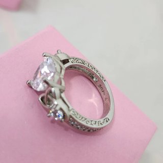 Anillo Corazón Plata Circonita