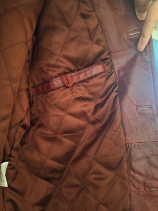 Giacca Pelle Vintage Made in Italy Bordeaux 50 IT