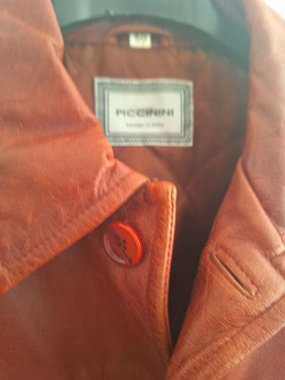 Giacca Pelle Vintage Made in Italy Bordeaux 50 IT