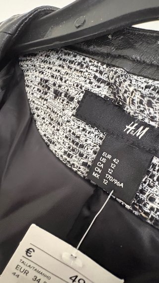 Chaqueta H&M Tweed Efecto Piel