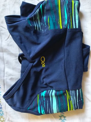 Bañador natación mujer azul y verde Talla M