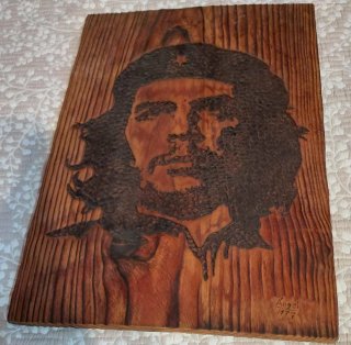 Cuadro pirograbado Che Guevara 1977