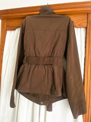 Chaqueta Tex Woman marrón con cinturón