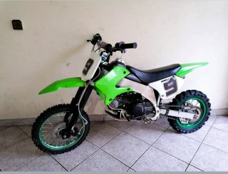 Pit Bike 125cc Motocross Verde e Branca