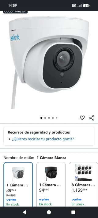 Reolink 4K 8MP Camara Vigilancia Exterior, Alertas