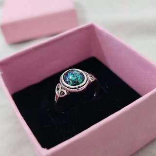 Anillo Plata Ópalo Celta