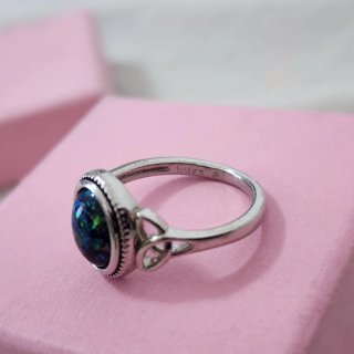 Anillo Plata Ópalo Celta